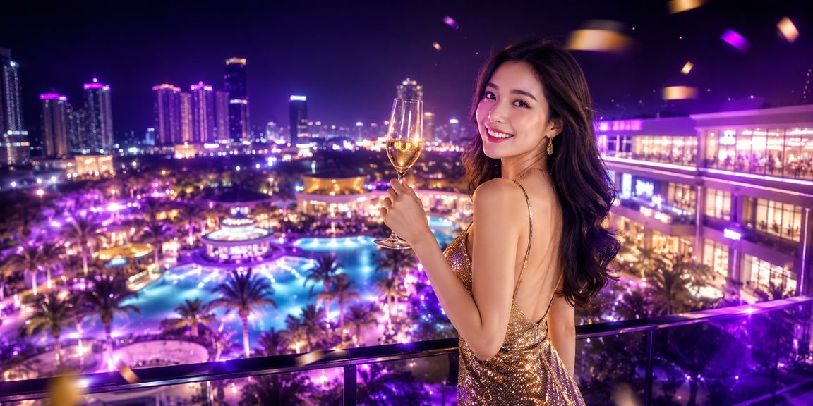 Mũi Né về đêm gợi trải nghiệm giải trí mobile với giao diện neon